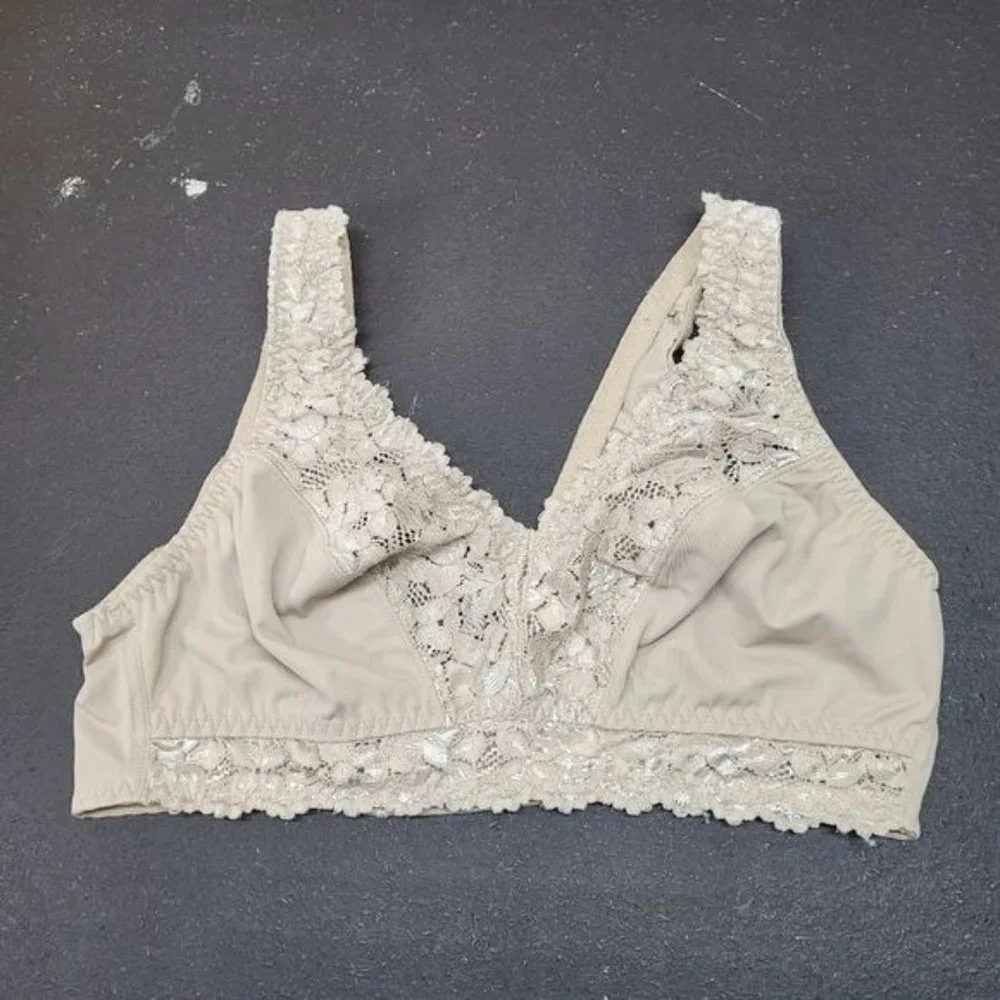 * Breezes medium leasure sports bra sleep bra tan comfort fit - Picture 3 of 6